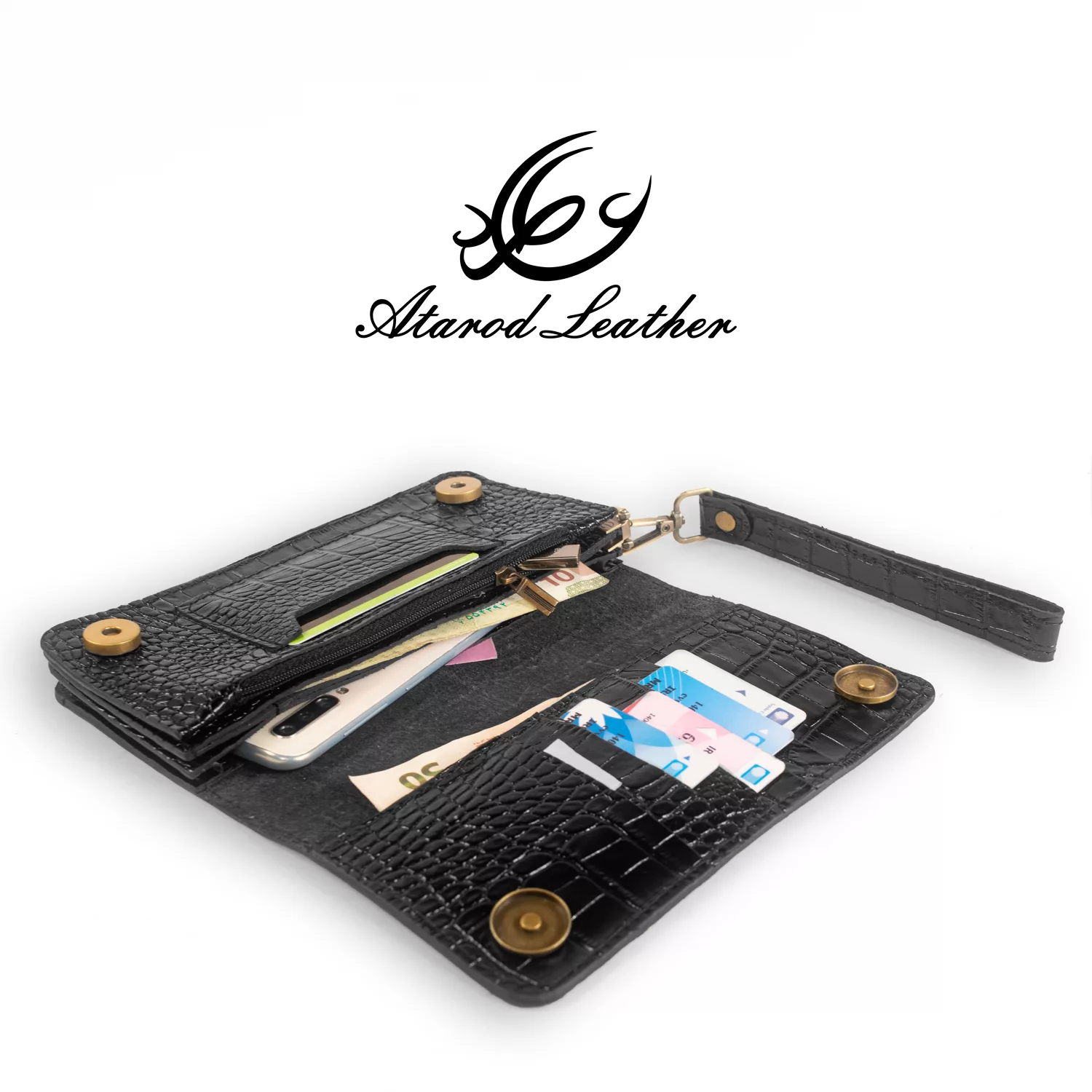 کیف پول چرم عطارد مدل چرم طبیعی کد DPR15