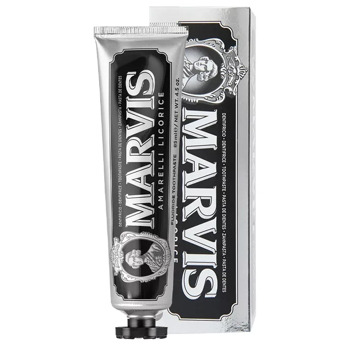 خمیر دندان مارویس مدل Amarelli Licorice حجم 85 میلی لیتر