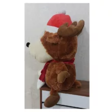 عروسک طرح گوزن مدل Santa Hat کد 871 ارتفاع 81 سانتی‌متر