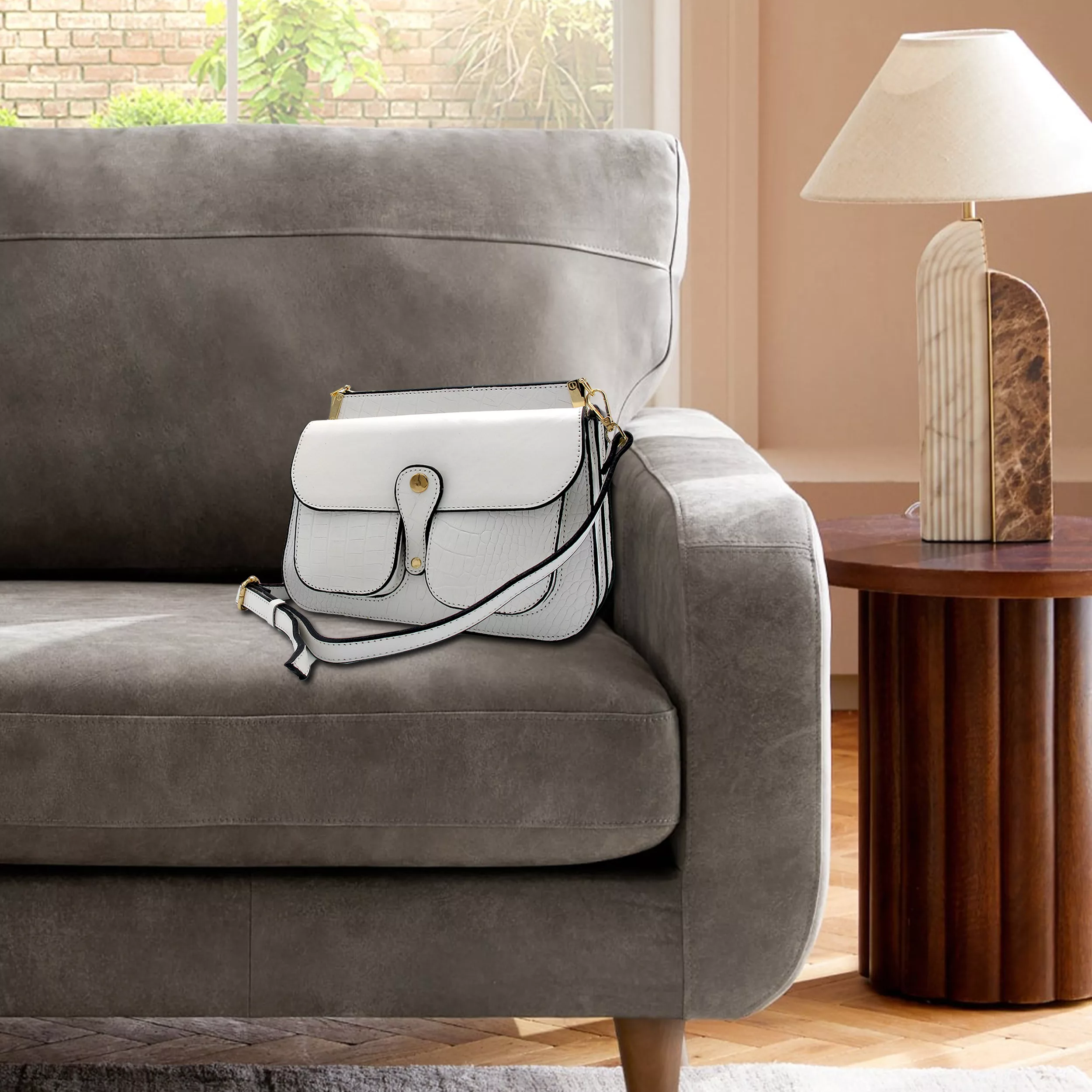 کیف رودوشی زنانه مدل چرم طبیعی کد MRS116C