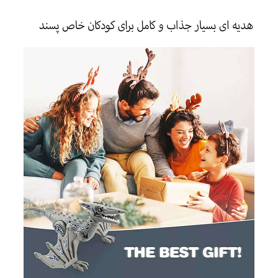 ربات کنترلی مدل دایناسور بالدار طرح اژدها چراغدار کد K40-3
