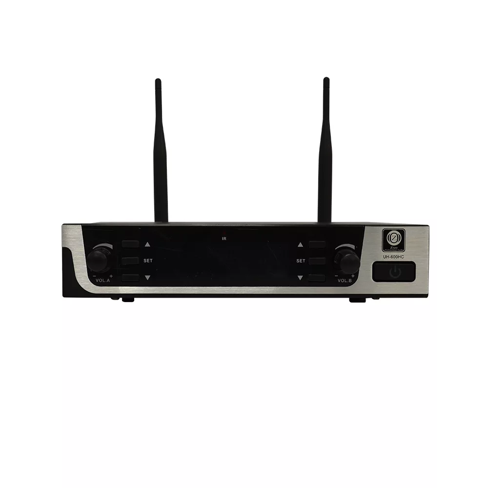 ست میکروفن بیسیم 2 کانال یقه ای و دستی زیکو مدل UH600HC