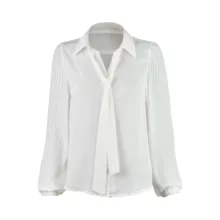 شومیز آستین بلند یقه برگردان زنانه مدل MDSS-CH1456 رنگ سفید