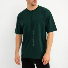 تی شرت اورسایز مردانه باینت مدل 816-1 رنگ سبز تیره