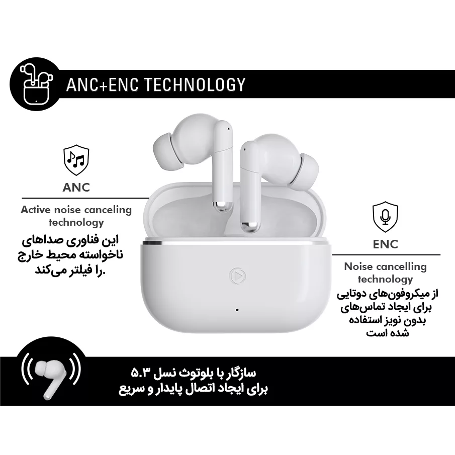 هندزفری بی سیم فورس مدل FPYTWSINTRAANCRW