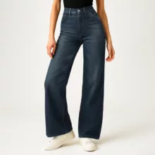 شلوار جین زنانه مدل فول بگ کمر کشی کد 9549