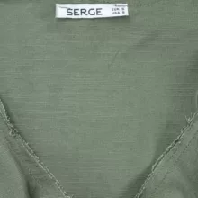 بلوز آستین تا روی شانه یقه گرد زنانه سرژه مدل 202653 رنگ سبز