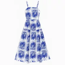 پیراهن یقه دکلته زنانه مدل نخل