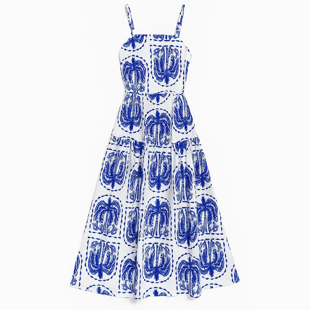 پیراهن یقه دکلته زنانه مدل نخل