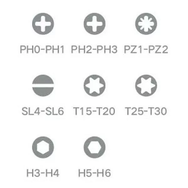 مجموعه 8 عددی پیچ گوشتی و سری پیچ گوشتی میجیا مدل MJJLLSD002QW