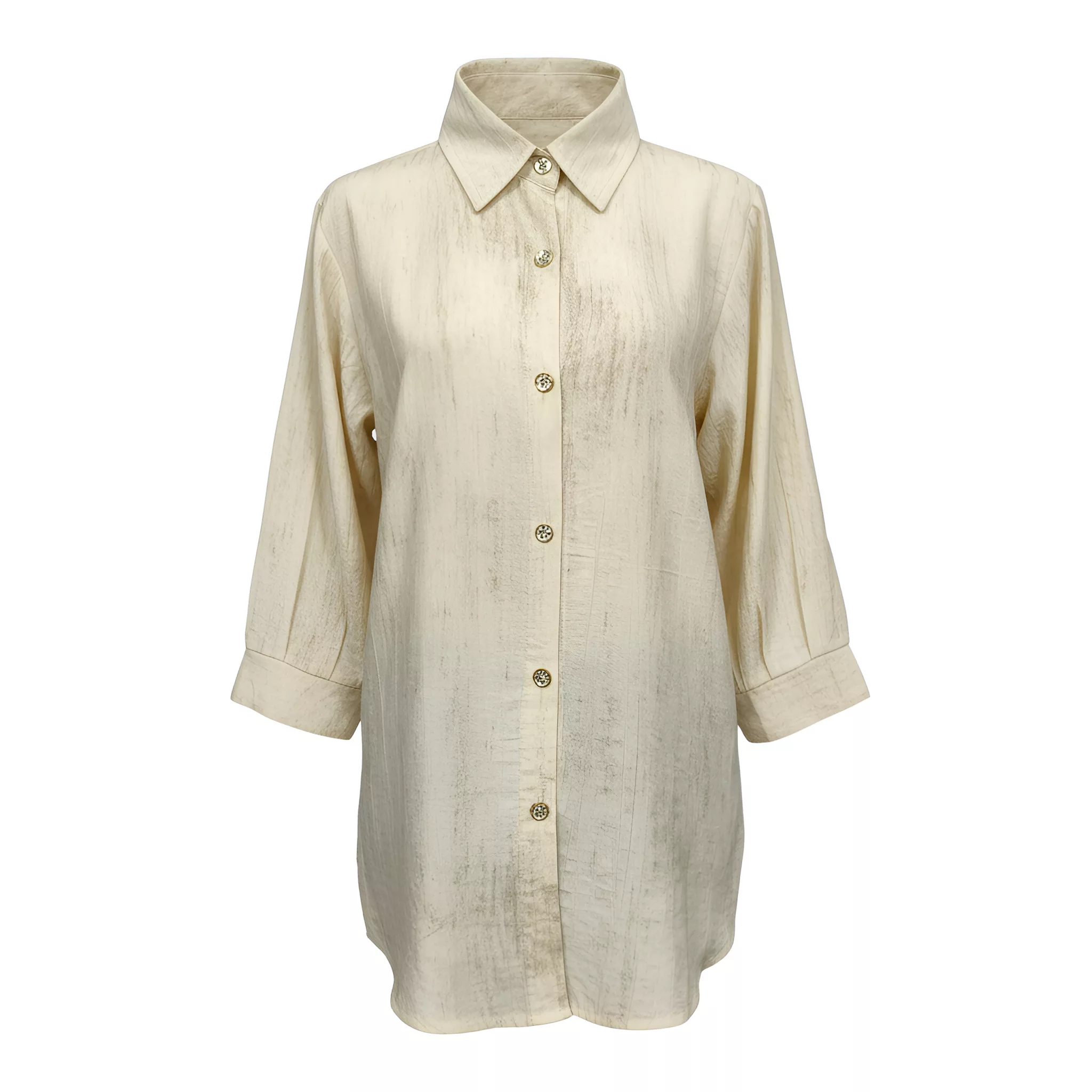 شومیز آستین سه ربع یقه برگردان زنانه مدل 112562