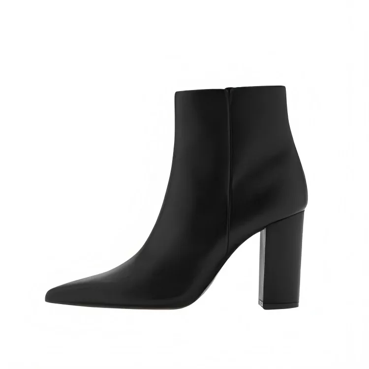 نیم بوت زنانه مانگو مدل POINTED TOE ANKLE BOOTS 2025