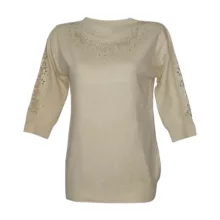 پلیور زنانه مدل گیپوری نگین دار ۸۷۸