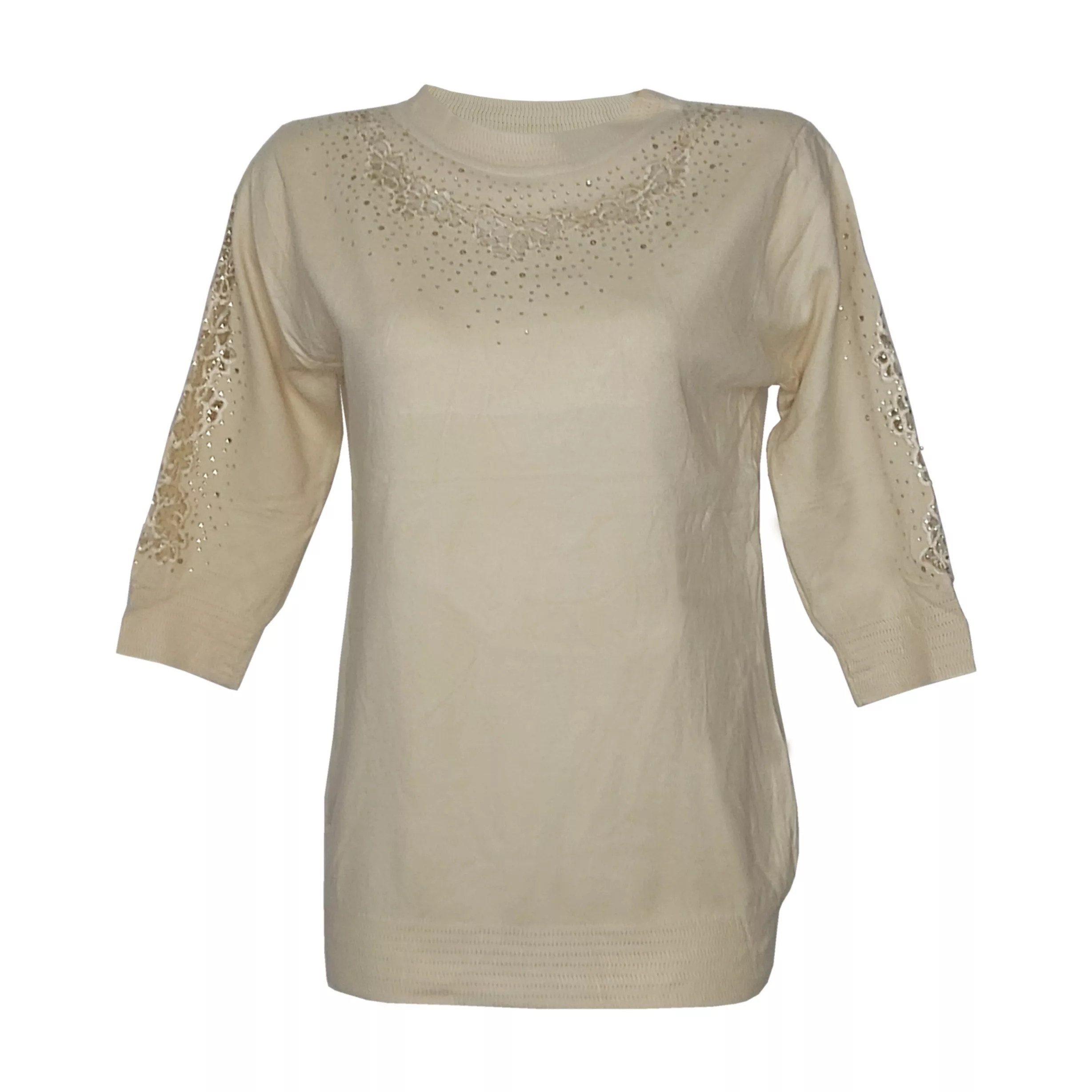 پلیور زنانه مدل گیپوری نگین دار ۸۷۸