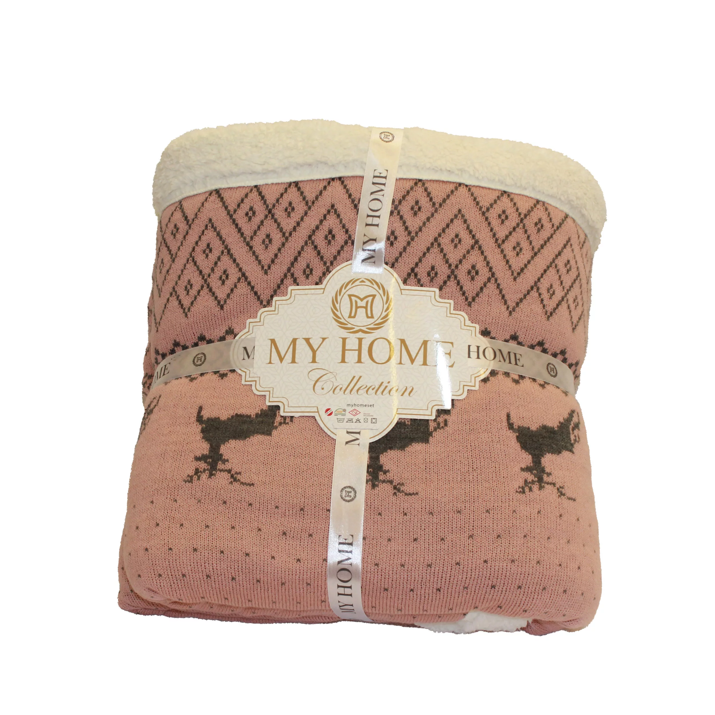 پتو مای هوم مدل بافت پشت خز دار سایز 160x210 سانتی متر