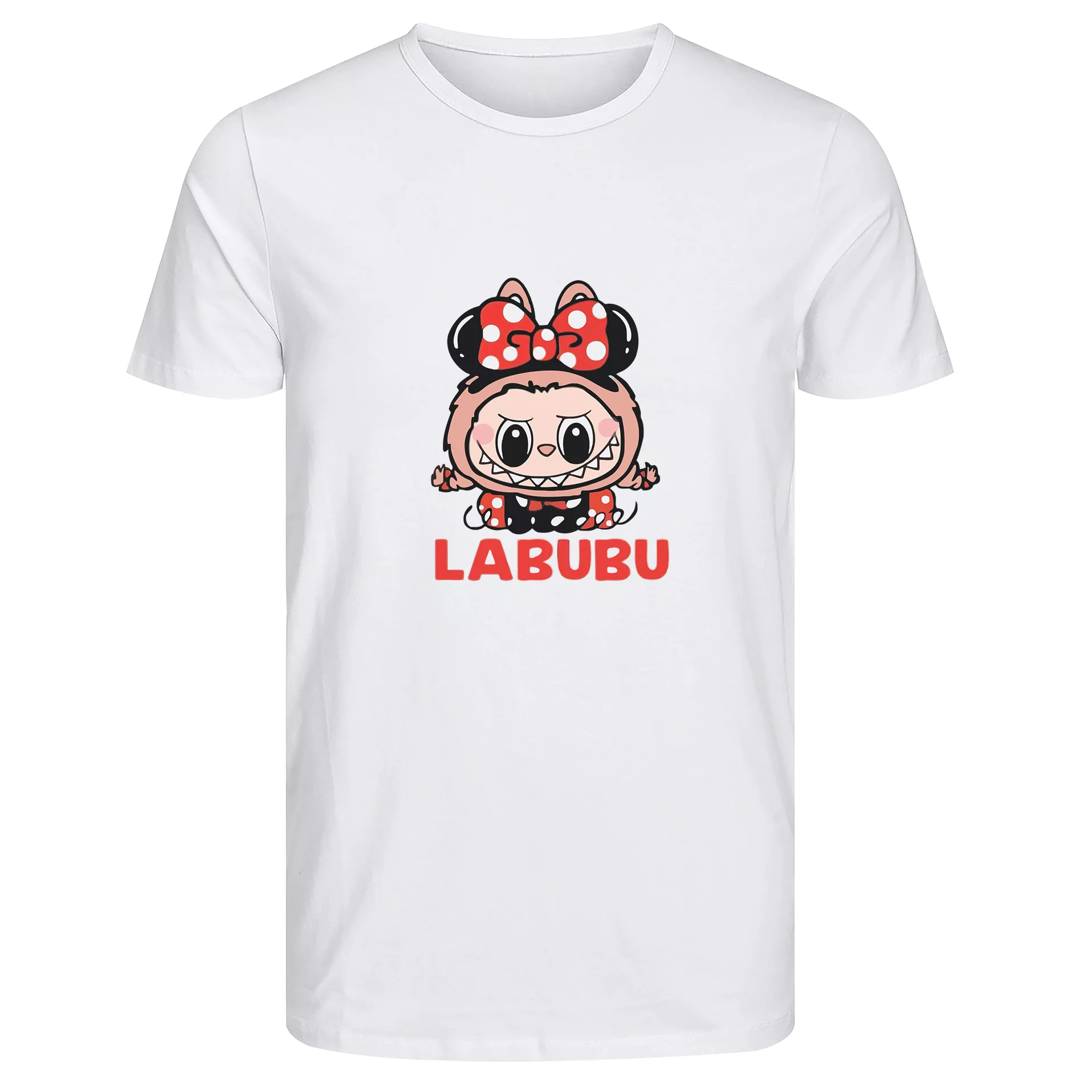 تی‌شرت آستین کوتاه زنانه مدل لبوبو پاپیونی کد 0011