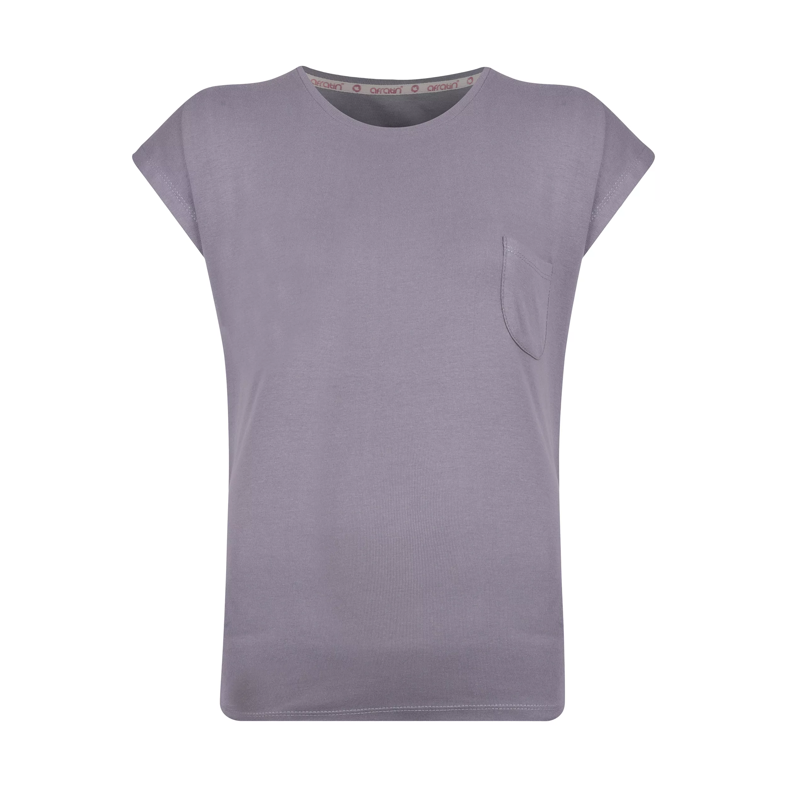 تی شرت آستین کوتاه زنانه افراتین مدل 2619 رنگ طوسی