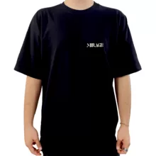 تی‌شرت لانگ آستین کوتاه مردانه میراژ مدل گلدوزی شده رنگ مشکی