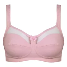 سوتین زنانه اما مدل بدون فنر کد 4928-4100 رنگ صورتی روشن