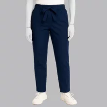 شلوار زنانه دل مد گروپ مدل 249013914 لینن رنگ سورمه ای