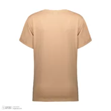 تی شرت آستین کوتاه زنانه مادر مدل Risa رنگ نسکافهای