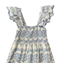 پیراهن یقه هالتر زنانه مدل خامه دوزی