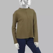 بلوز آستین بلند یقه برگردان زنانه سرژه مدل 203529 رنگ سبز