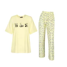 ست تی شرت آستین کوتاه و شلوار زنانه مدل SB-SS-3004