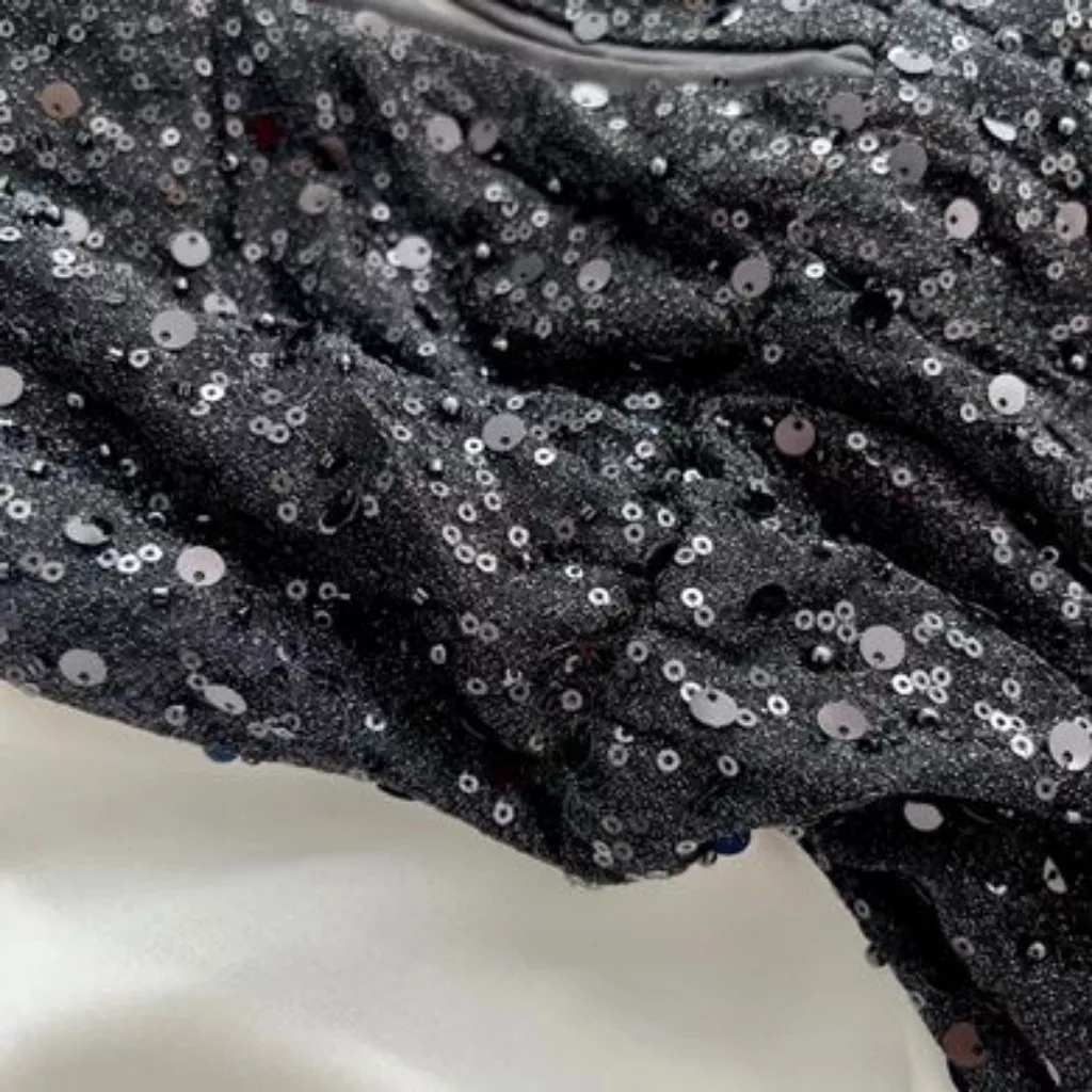 پیراهن یقه هفت زنانه مدل پولکی