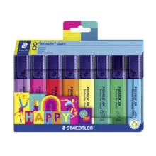 ماژیک علامت گذار استدلر مدل HAPPY مجموعه 8 عددی