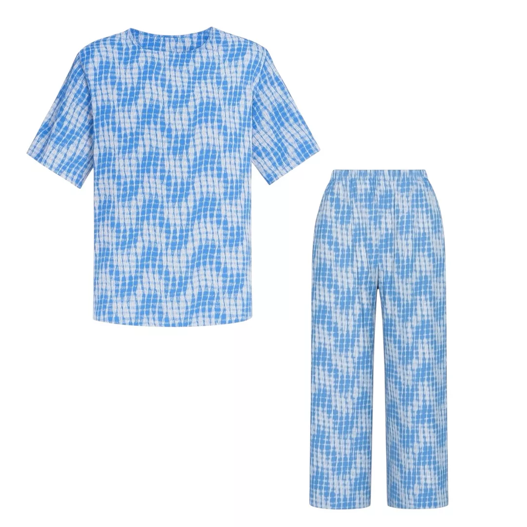 ست تی شرت آستین کوتاه و شلوار راحتی زنانه مدل آماندیس AM035