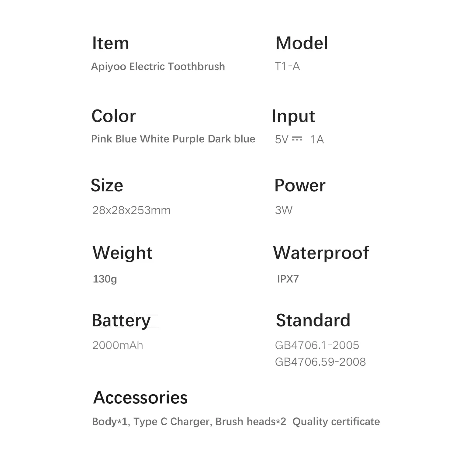 مسواک برقی آپیو مدل T1-A به همراه 4 سری یدک