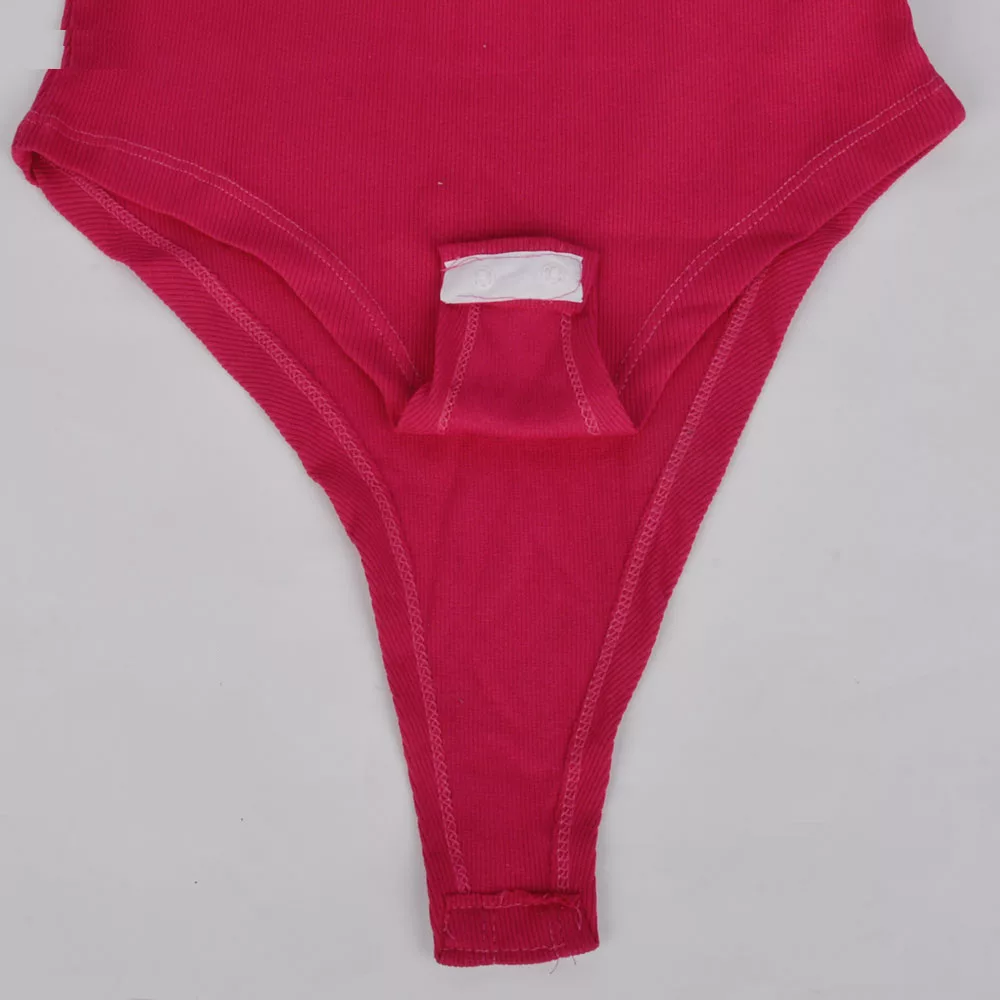 بادی آستین بلند زنانه دکسونری مدل 256004736 یقه دار رنگ سرخابی