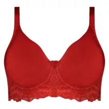 سوتین زنانه پانیذ مدل ساتن فنردار کد 22206 رنگ قرمز