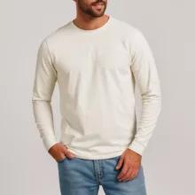 تی شرت آستین بلند مردانه رانژ مدل   ساده کد 23RA05 – 423 رنگ شیری