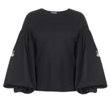 بلوز آستین بلند زنانه سرژه مدل 203541 رنگ مشکی