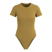 بادی آستین کوتاه زنانه مدل بارن کد 3598 رنگ خاکی