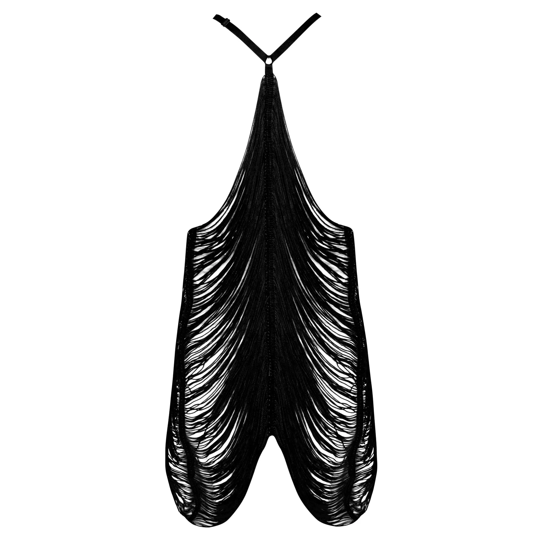 لباس خواب زنانه ماییلدا مدل ریش ریشی کد 4438-9726 رنگ مشکی