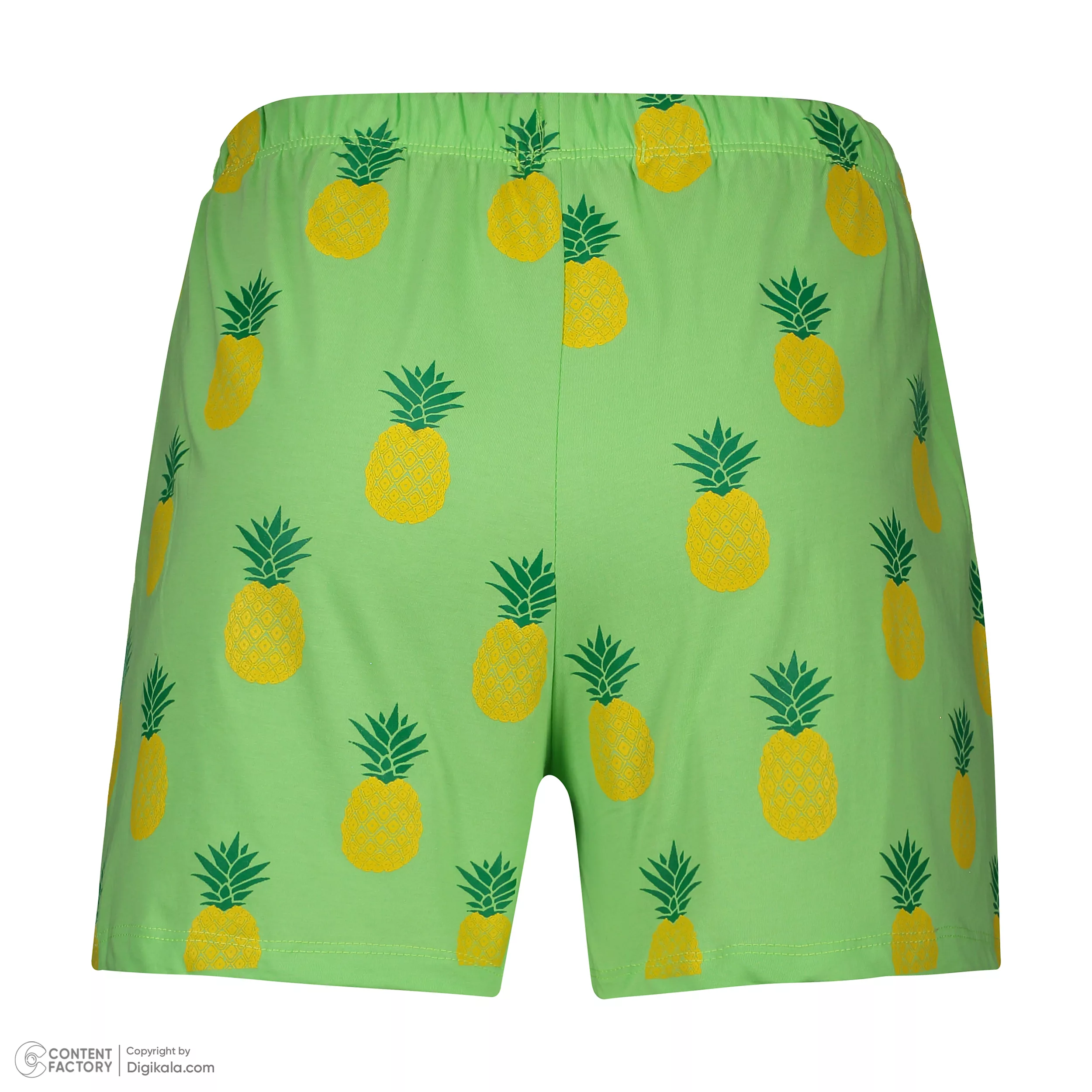 ست تی شرت و شلوارک زنانه مادر مدل Pina رنگ سبز