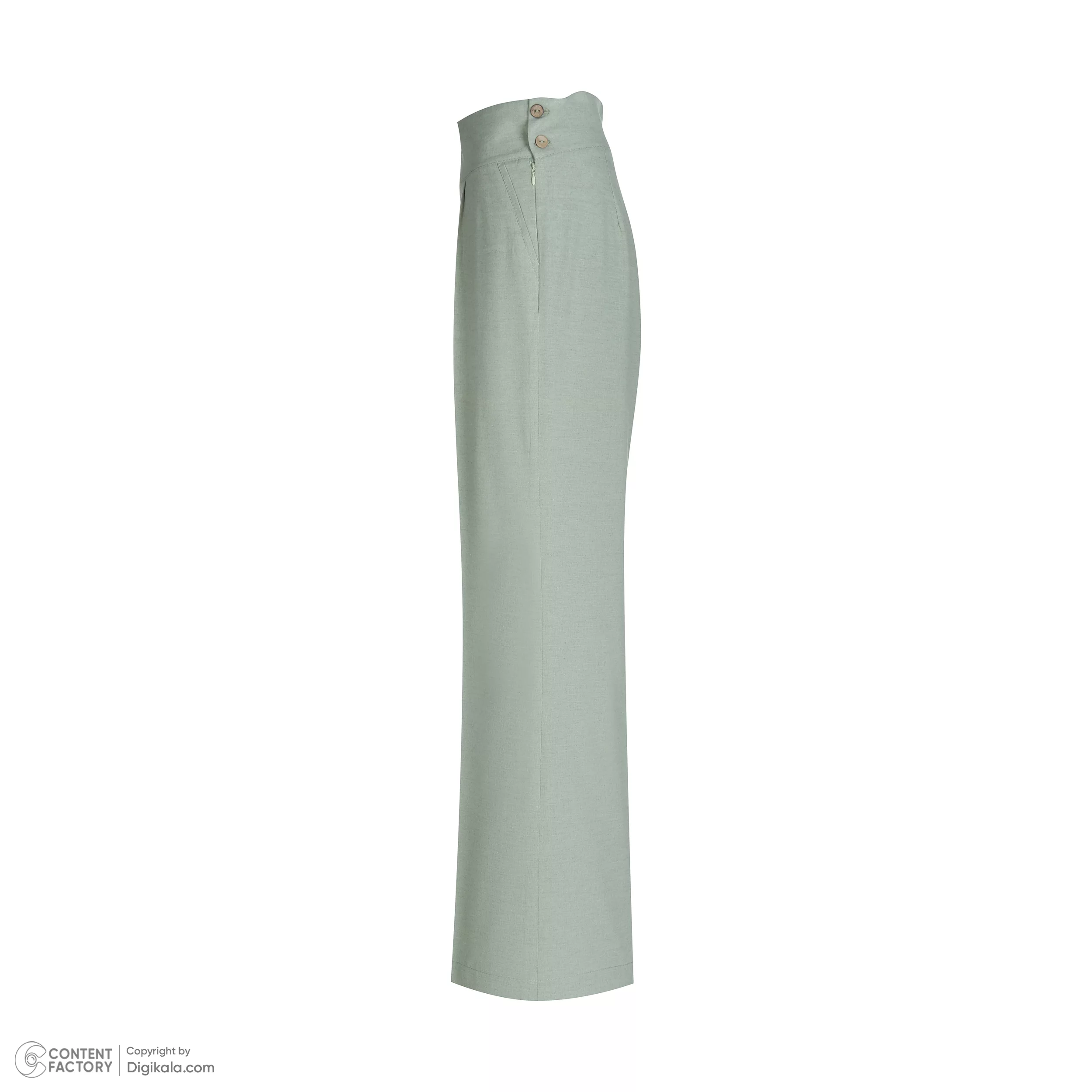 شلوار بگ زنانه مدل بغل زیپ 5-138 رنگ سبز