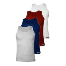 زیرپوش رکابی مردانه تولیدی پاران مدل نخ پنبه خالص صادراتی مجموعه 4 عددی