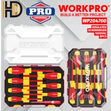 پیچ گوشتی عایق برق ورک پرو مدل WP204700-1000V بسته 8 عددی