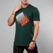 تی شرت آستین کوتاه مردانه باینت مدل 537-3 رنگ سبز