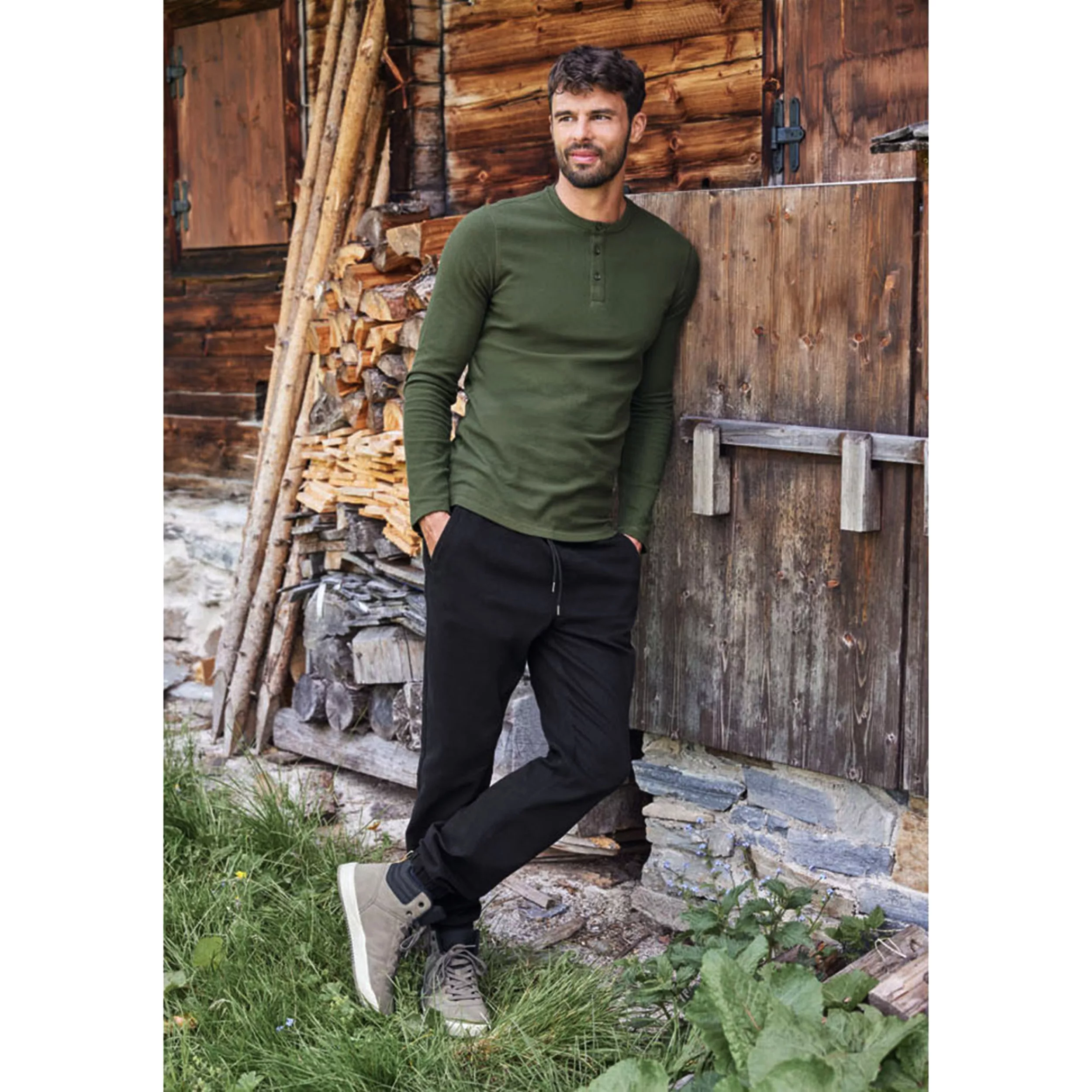 تی شرت آستین بلند مردانه مدل لیون کد 2866