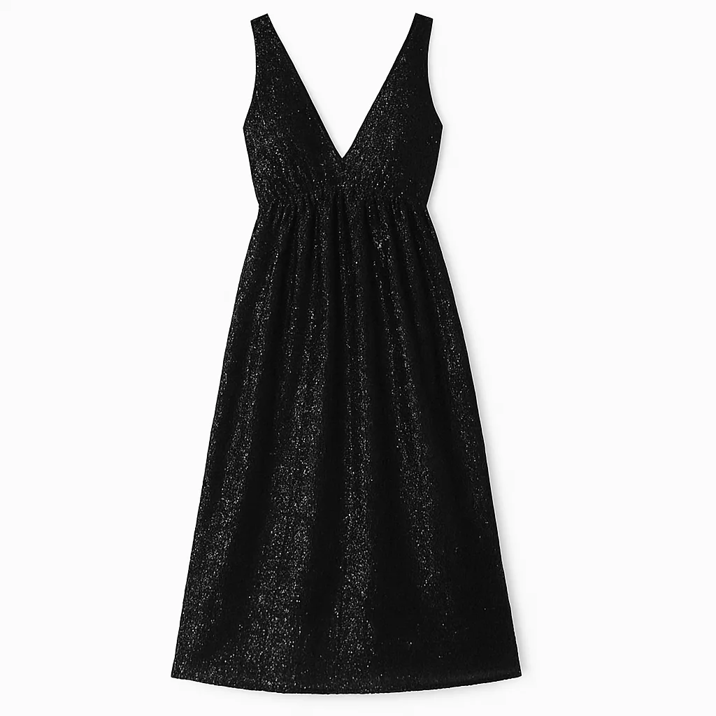 پیراهن یقه هفت زنانه مدل پولکی