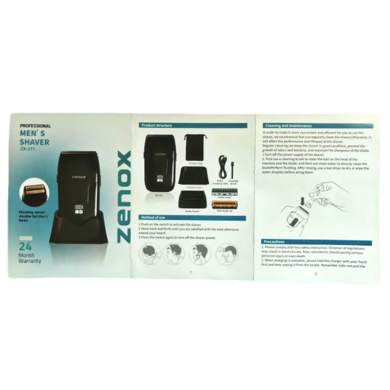 ماشین اصلاح موی صورت شارژی زیناکس مدل ZX-311