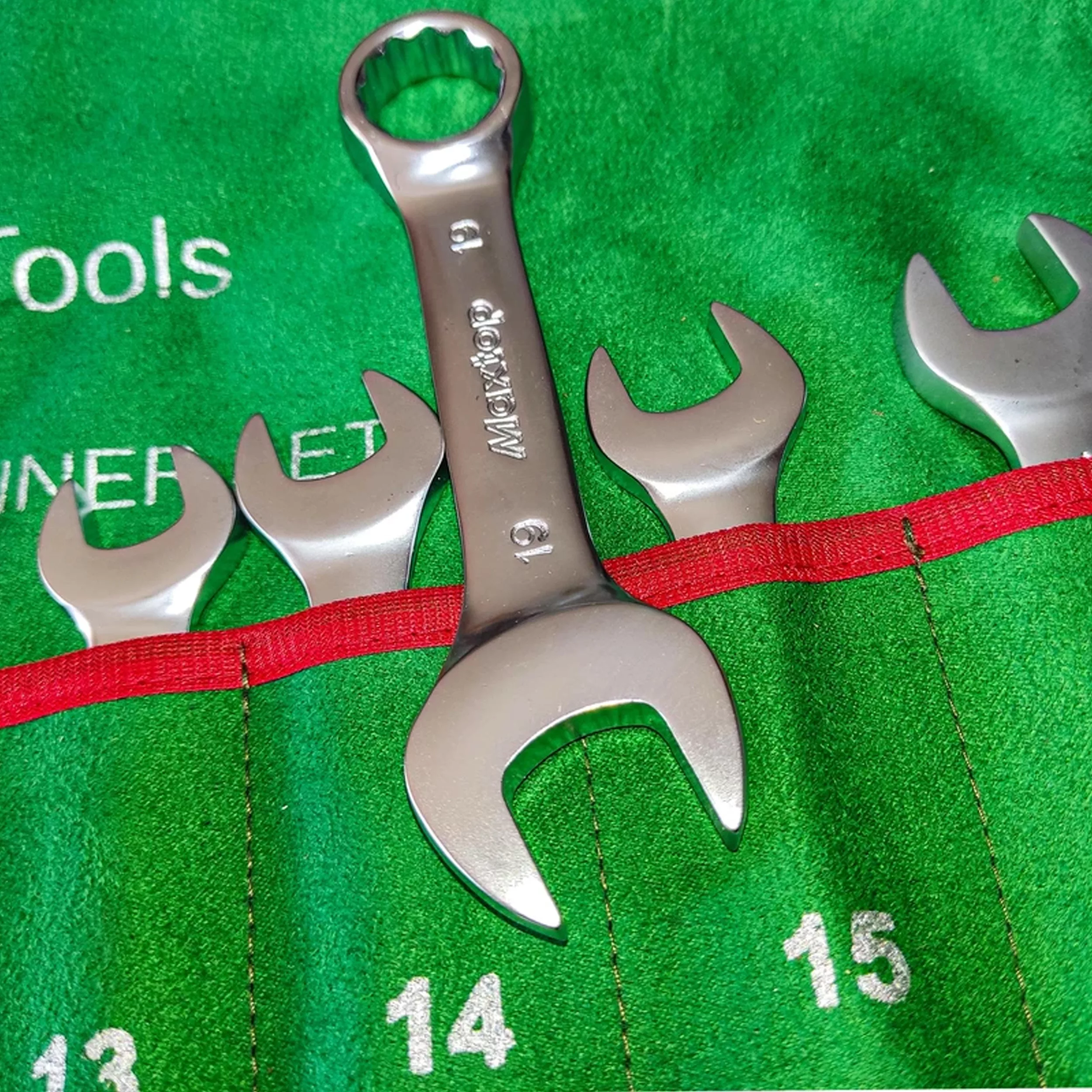 آچار یکسر تخت و یکسر رینگی مکس تاپ مدل MAX-011 مجموعه 11 عددی