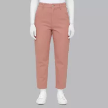 شلوار جین زنانه مدل مام فیت 90 رنگ صورتی