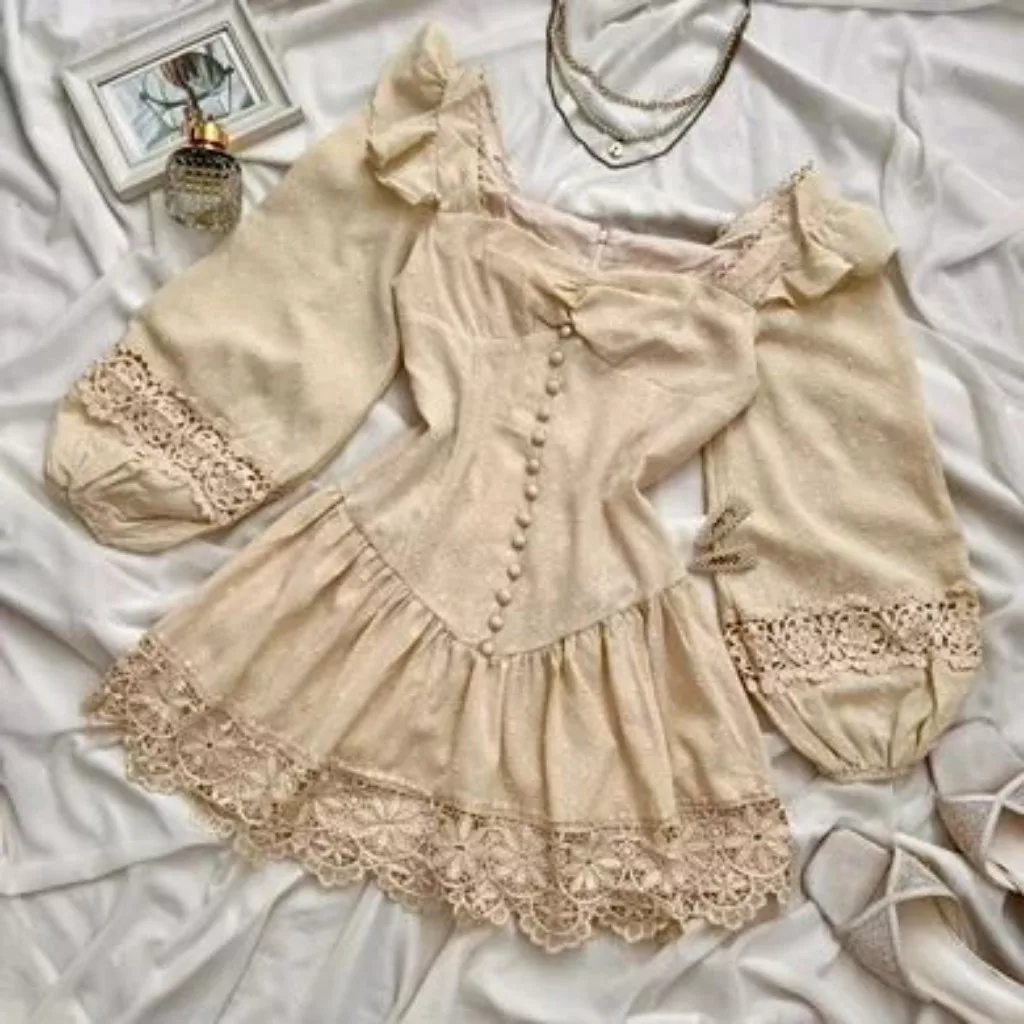 پیراهن یقه دلبری زنانه مدل Ninehundred