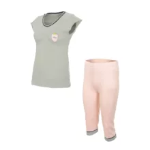 ست تی شرت آستین کوتاه و شلوارک زنانه کد 3554